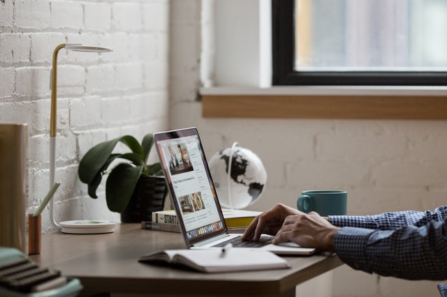 Man using laptop